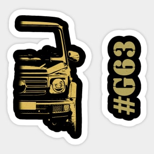 G63 simple gold sketch Sticker